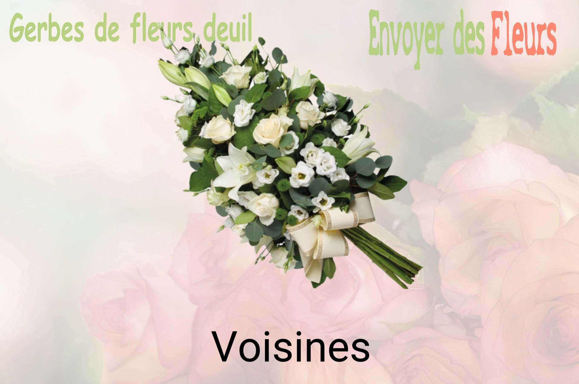 Gerbe de fleurs de deuil livrée à Voisines